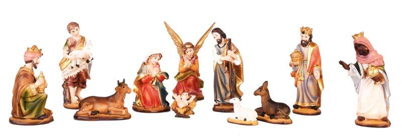 Kerststalfiguren 9cm 12 delig