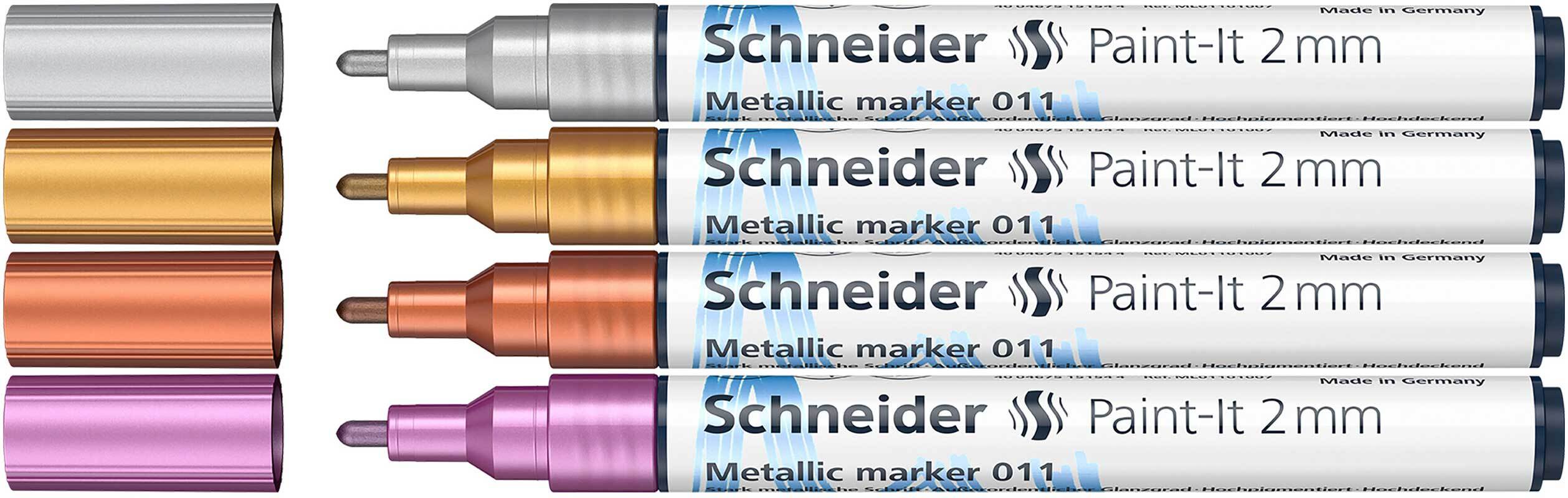 Metallic marker Paint-It 2 mm - 4 kleuren