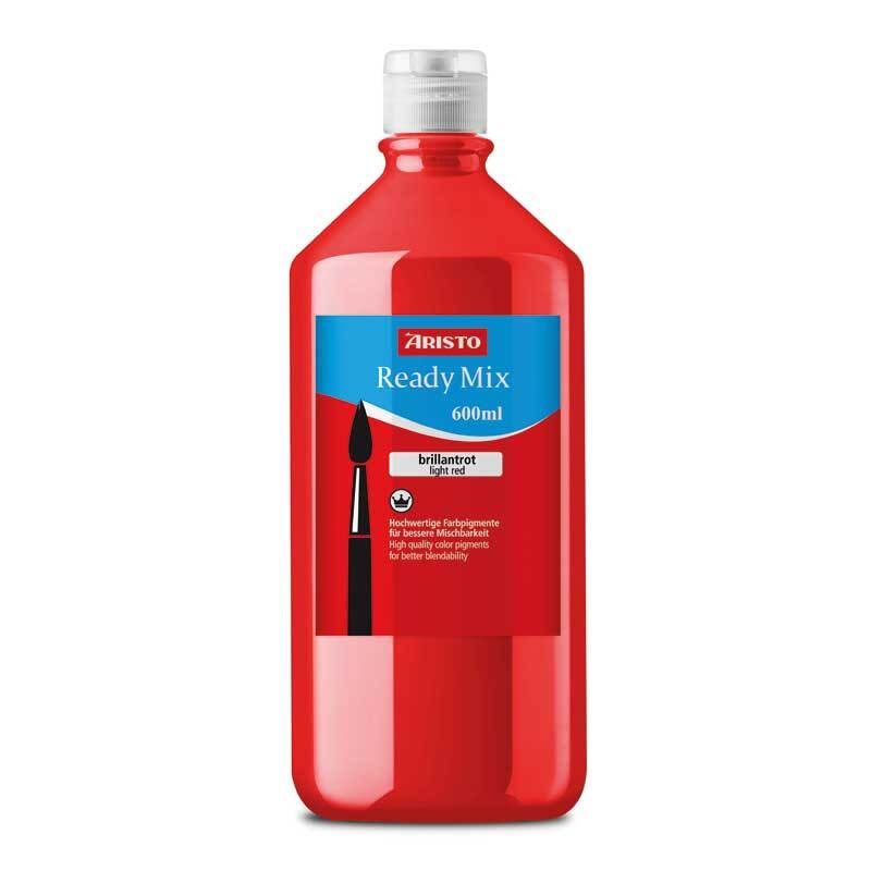 Peinture gouache Aristo Ready Mix - 600 ml, rouge