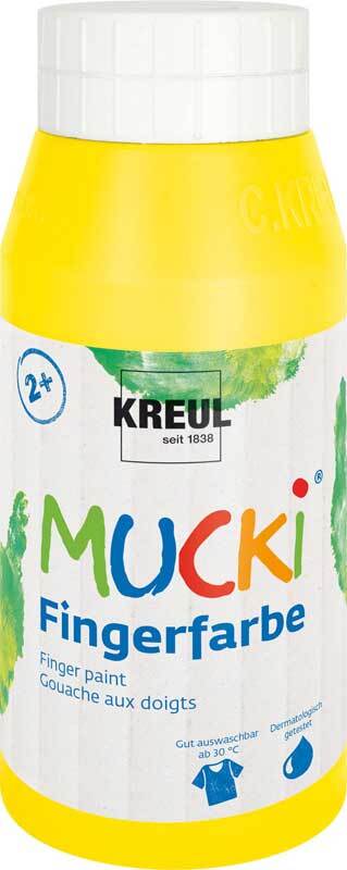 Vingerverf MUCKI - 750 ml, geel