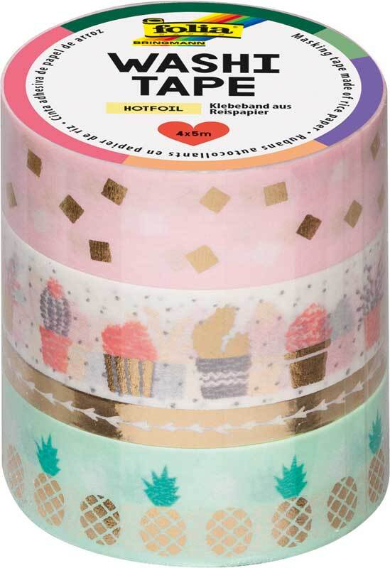 Washi Tape set - hotfoil, goud/trendy