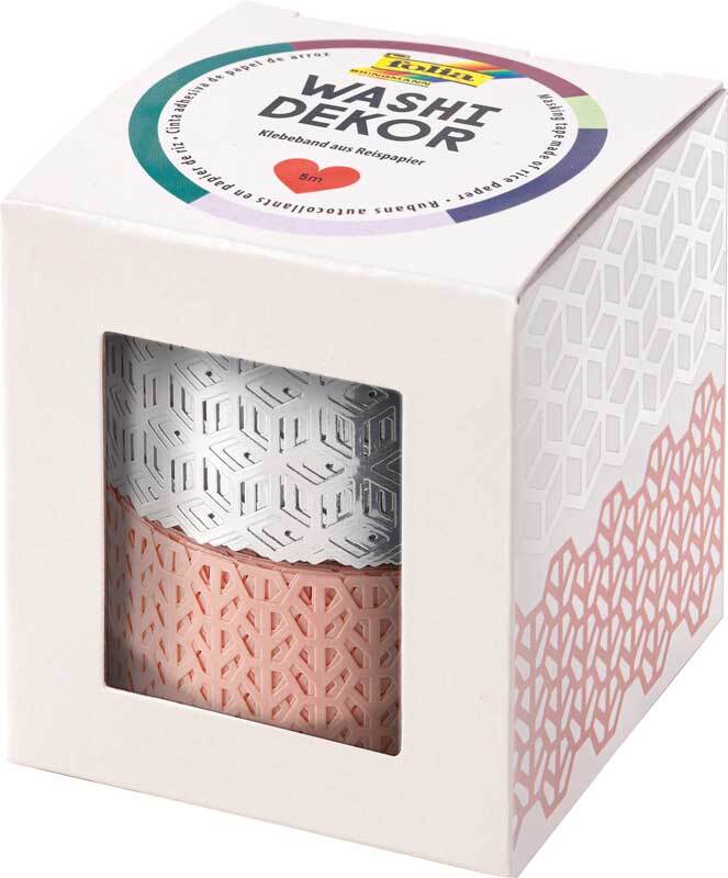 Washi Tape set - hotfoil, roze/zilver