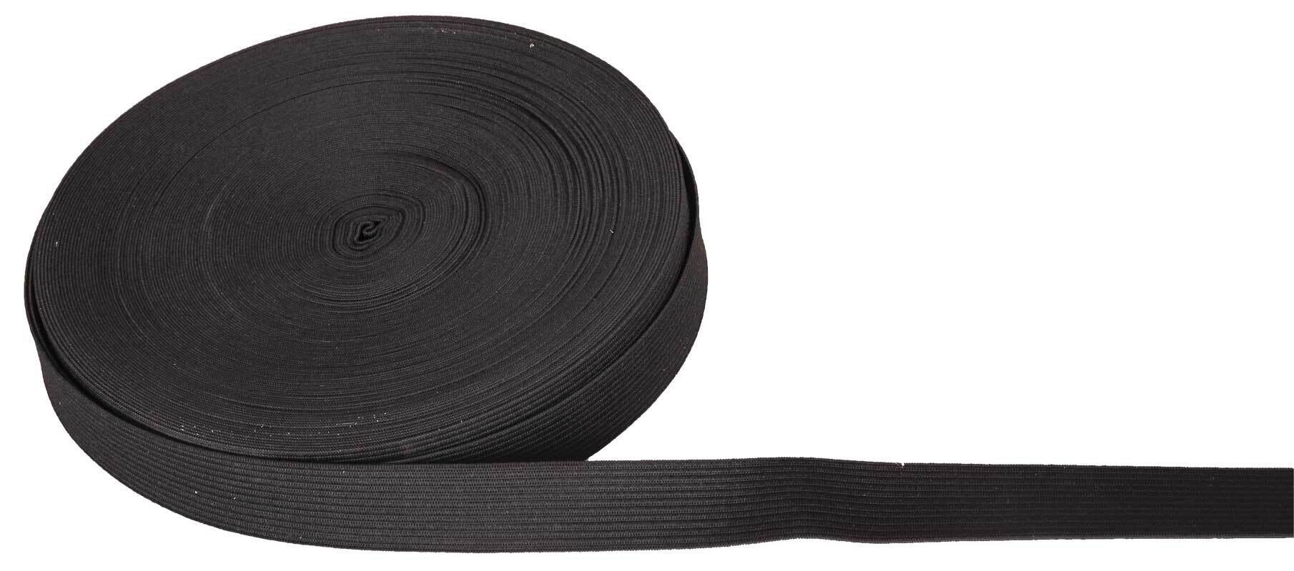 massa passend balkon Elastiek - band zacht, 25 mm zwart online kopen | Aduis