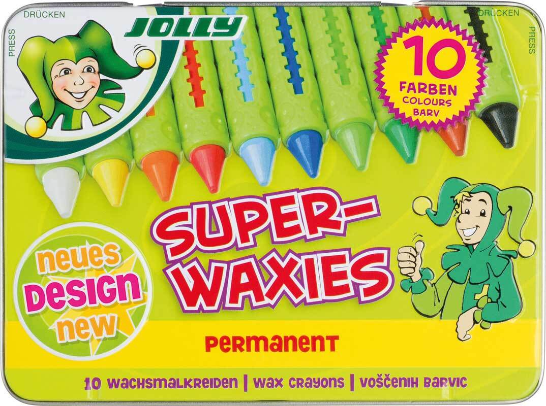 Waskrijtjes Jolly Superwaxies - 10 kleuren