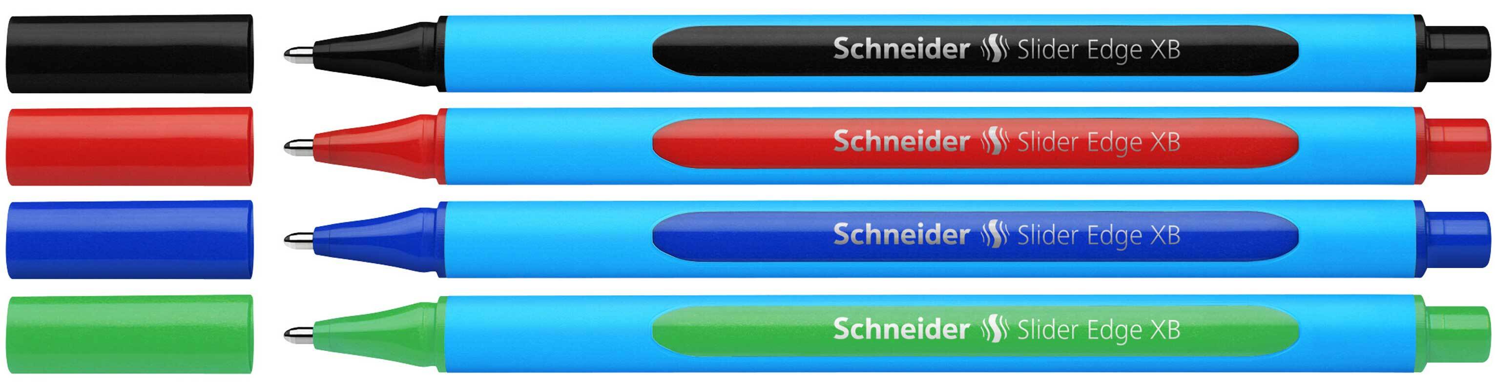 Slider Edge XB balpen set Schneider, 4 stuks