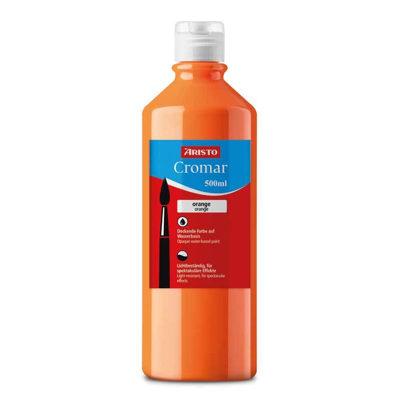 Cromar kinderverf Aristo - 500 ml, oranje