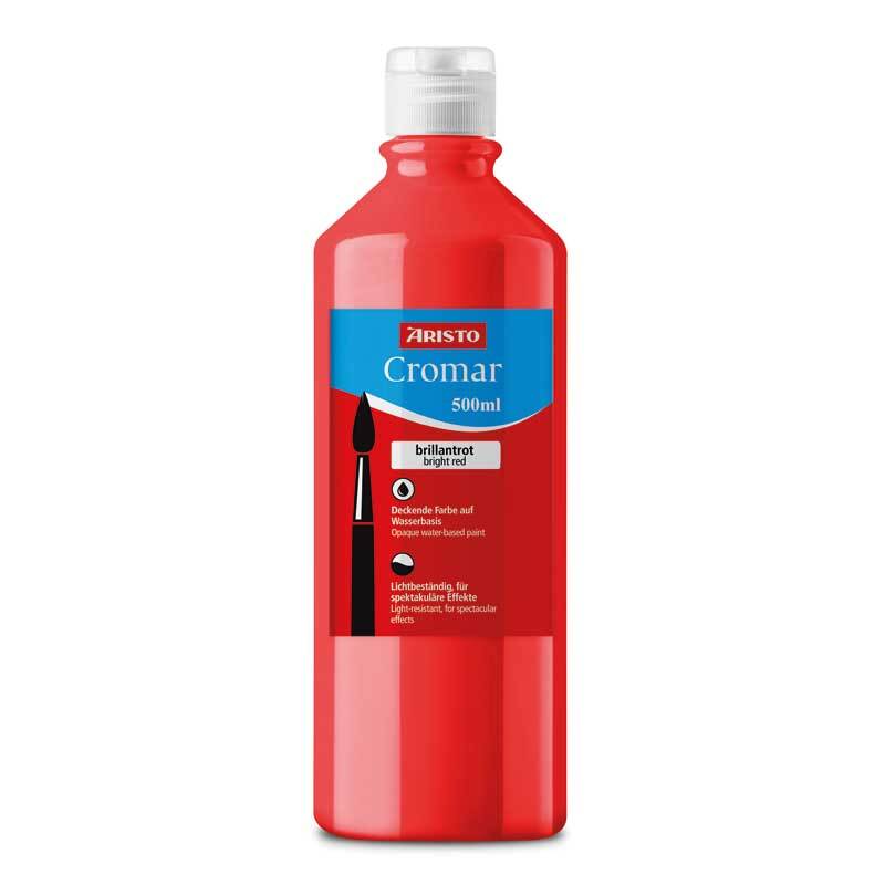 Cromar kinderverf Aristo - 500 ml, rood