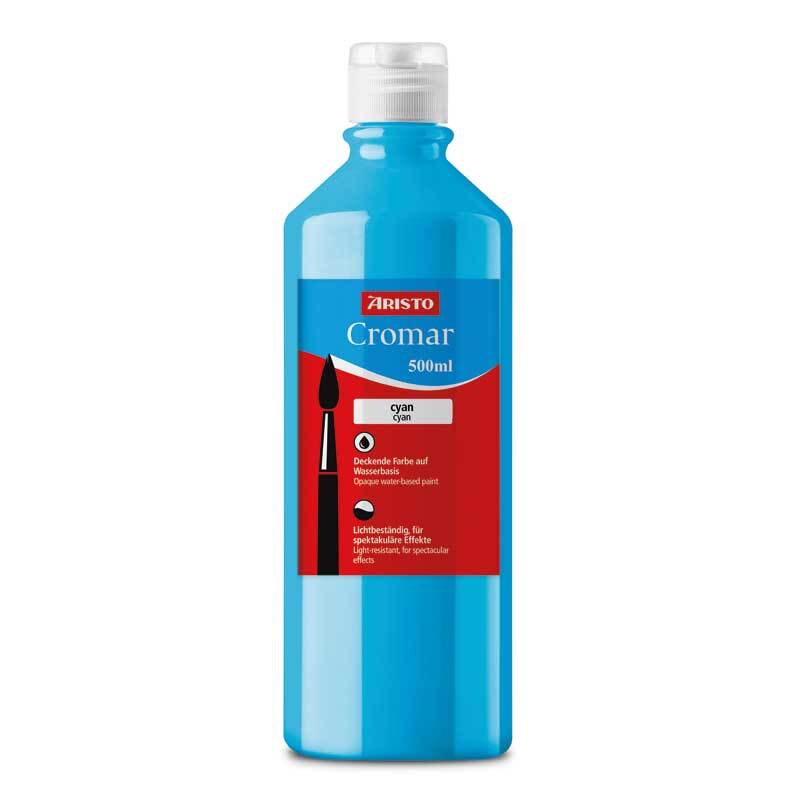 Cromar kinderverf Aristo - 500 ml, cyaan