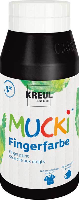 Vingerverf MUCKI - 750 ml, zwart