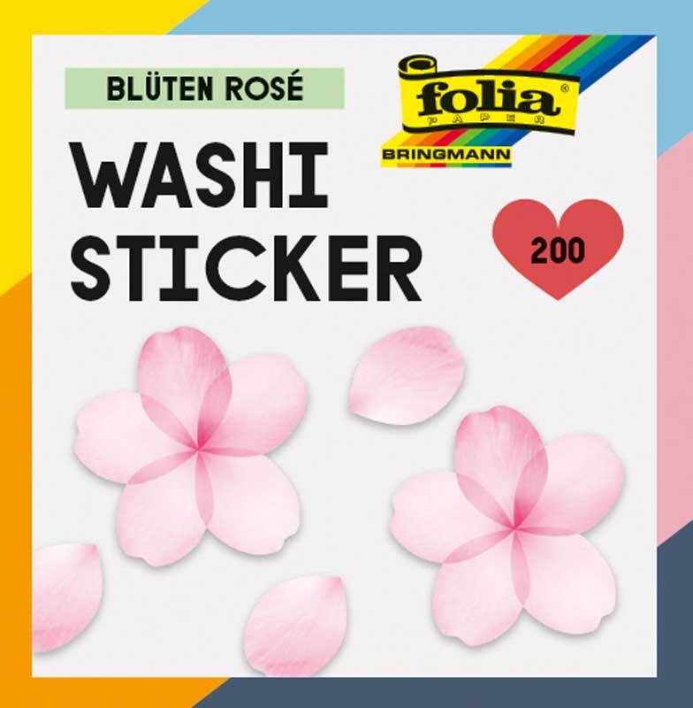 Washi stickers - bloesem roze