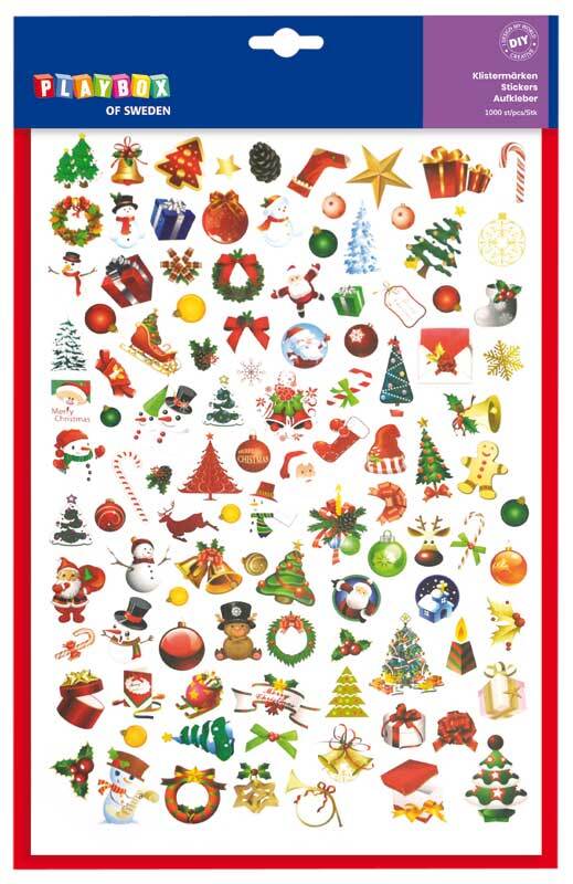 Stickers - Kerstmis, 1000 st.