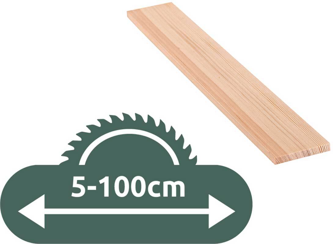 Grenen plank - zaagservice, 1 x 7 cm