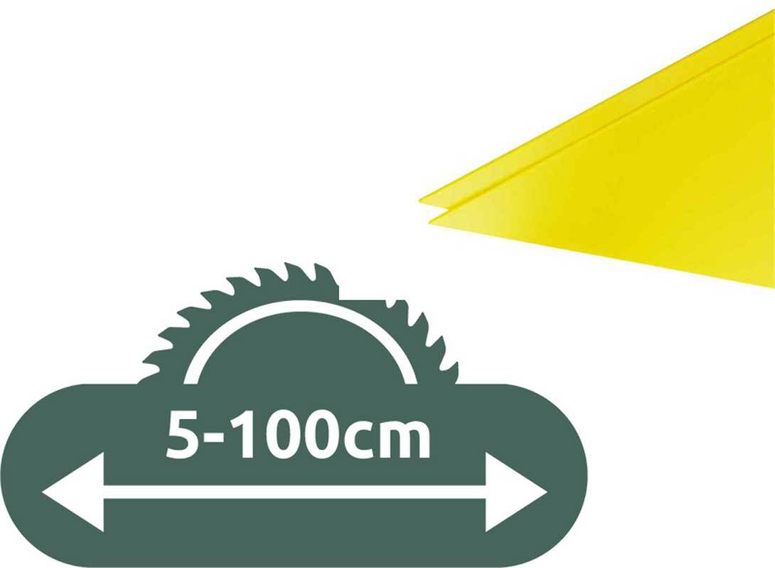 Polystyreen (polystyrol) geel - 2mm, zaagservice